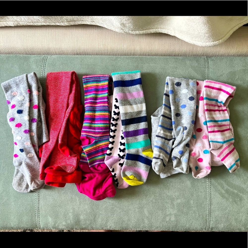 Bundle of girls funky patterned tights